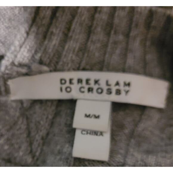 WOMAN'S DEREK LAM 10 CROSBY WOOL BLEND OPEN BACK TIE SWEATER GREY SZ M - Picture 5 of 7